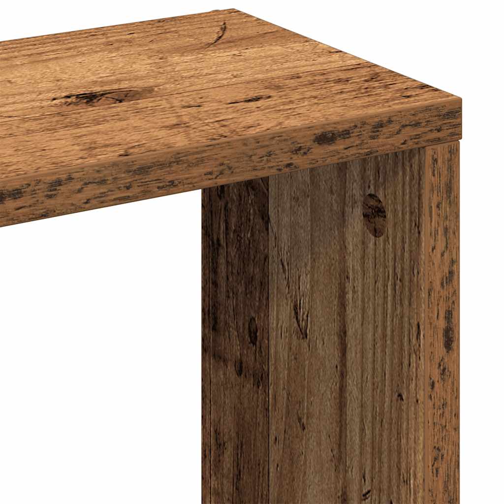 Vegghylle gammelt tre 36x16x90 cm konstruert tre