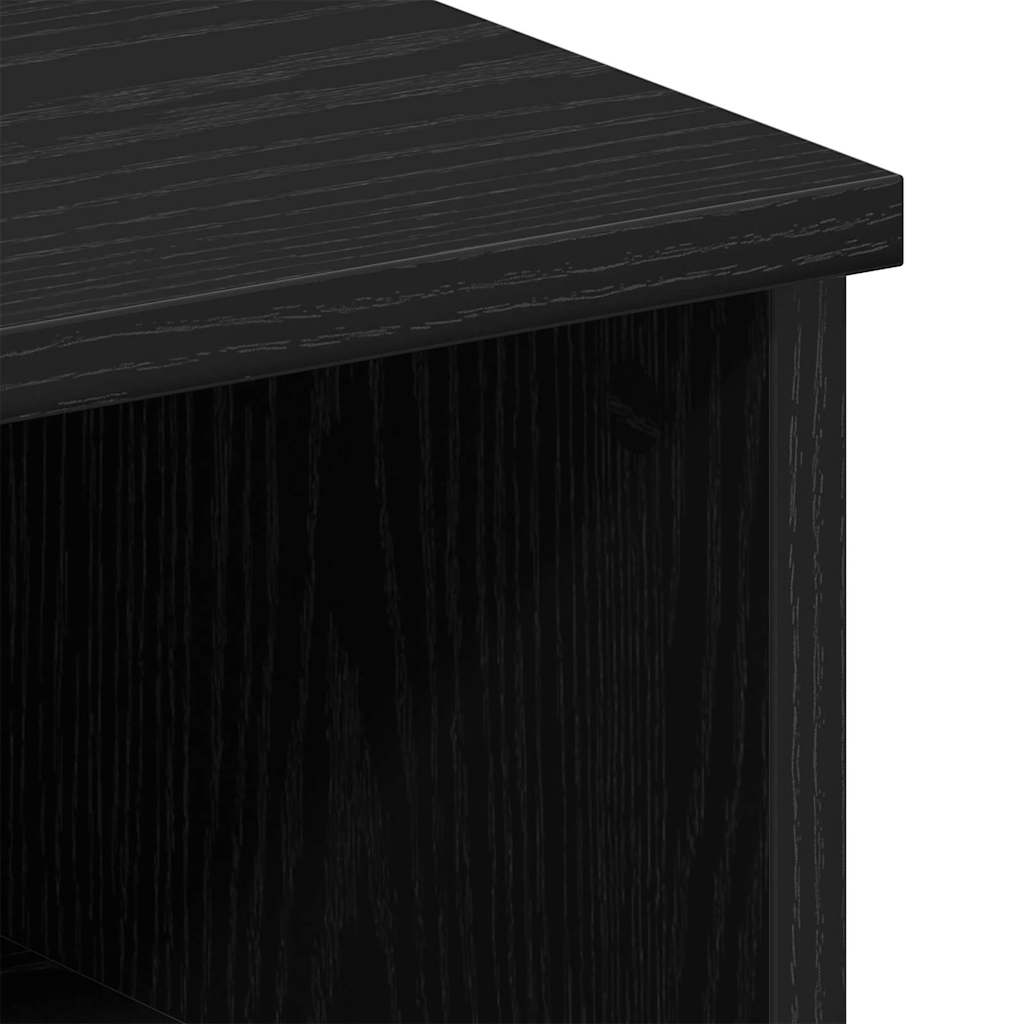 Nattbord 2 pcs Svart Eik 50 x 32 x 60cm Konstruert tre