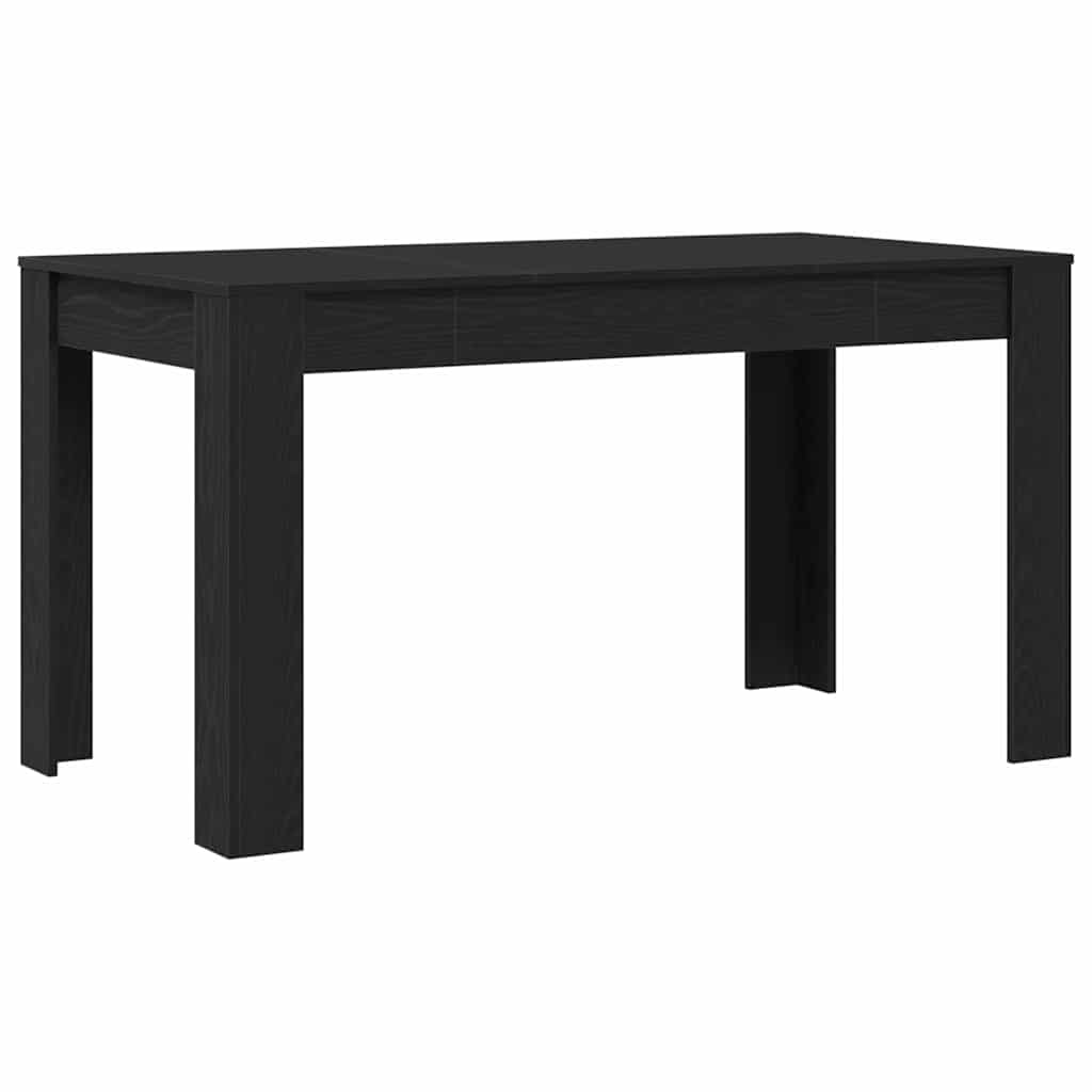 Spisebord Svart Eik 140 x 74,5 x 76 cm polyrotting vidaXL