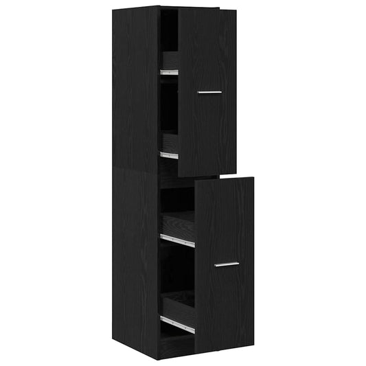 Apotekskap svart eik 30x41x144,5 cm konstruert tre