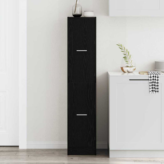 Apotekskap svart eik 30x41x144,5 cm konstruert tre