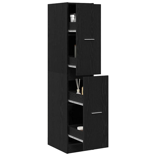 Apotekskap svart eik 30x41x144,5 cm konstruert tre