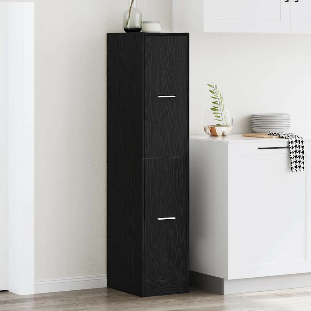 Apotekskap svart eik 30x41x144,5 cm konstruert tre