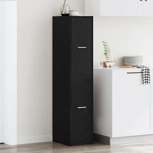 Apotekskap svart eik 30x41x144,5 cm konstruert tre