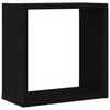 Vegghyller kube 4 stk svart eik 30x15x30 cm konstruert tre