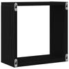 Vegghyller kube 4 stk svart eik 30x15x30 cm konstruert tre