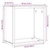 Vegghyller kube 6 stk svart eik 30x15x30 cm konstruert tre