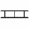 Vegghyller 2 stk svart eik 75x18x20 cm konstruert tre