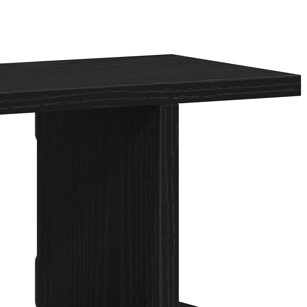 Vegghyller 2 stk svart eik 75x18x20 cm konstruert tre