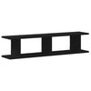 Vegghyller 2 stk svart eik 90x18x20 cm konstruert tre