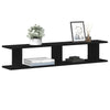 Vegghyller 2 stk svart eik 105x18x20 cm konstruert tre