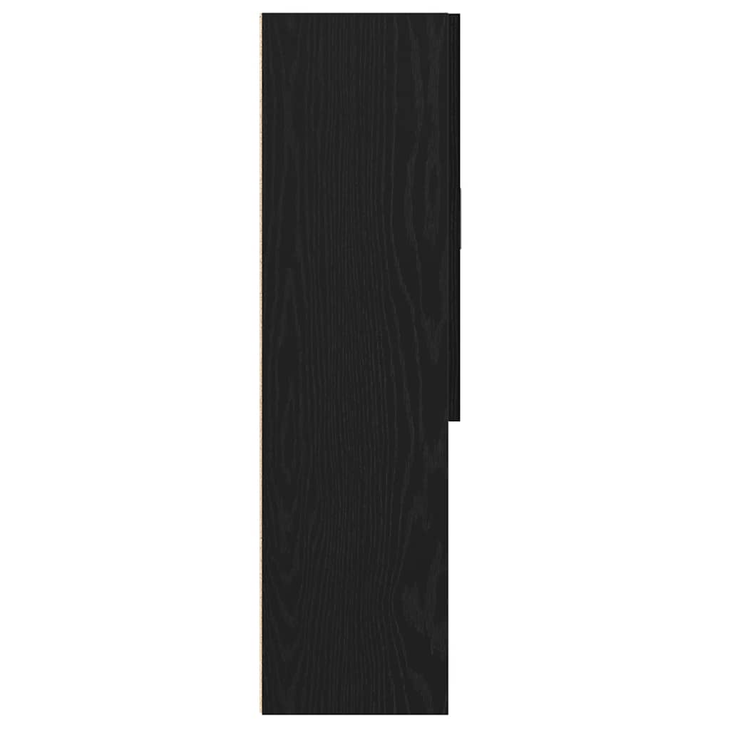 Vaskemaskinskap svart eik 70,5x25,5x90 cm
