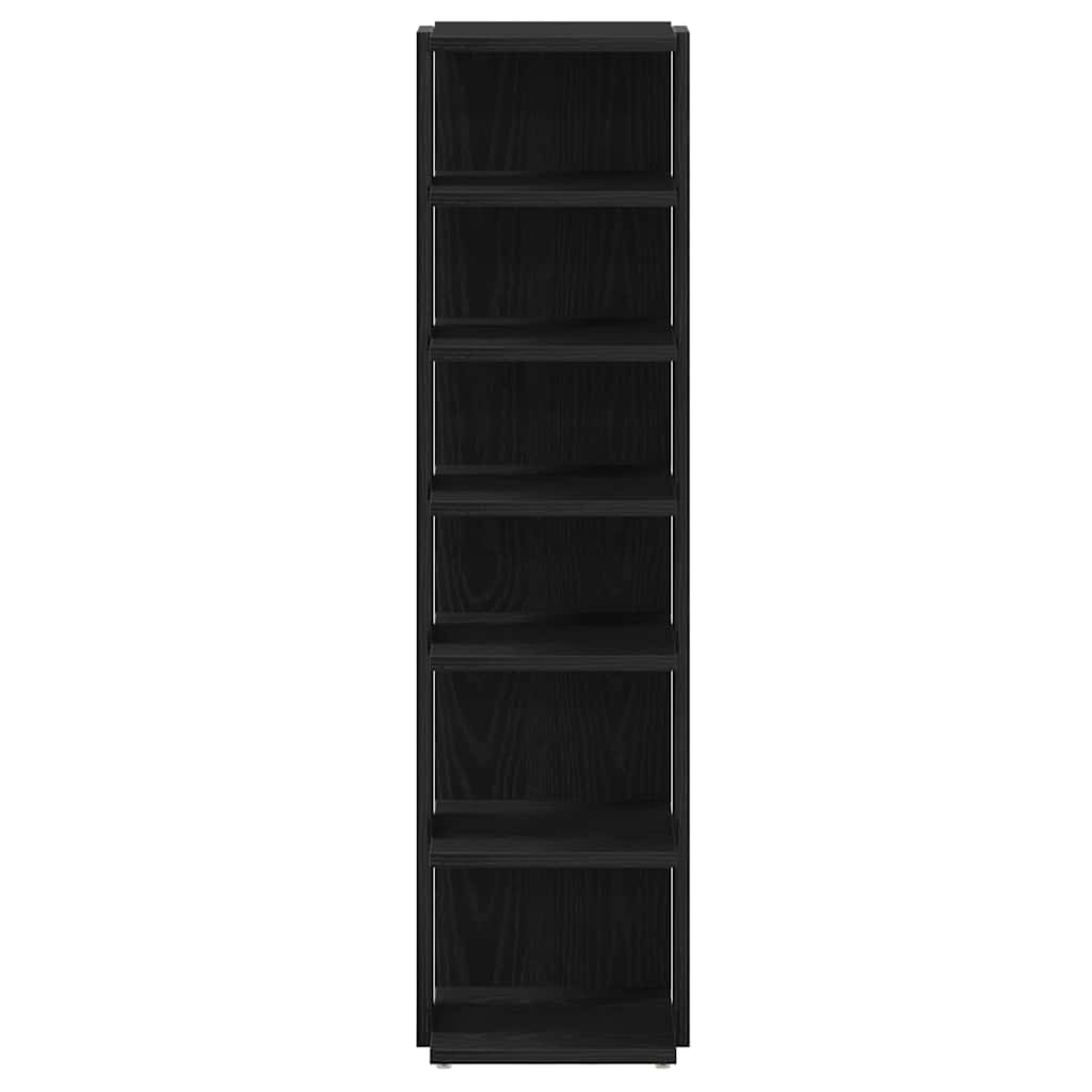 Skoskap 2 stk svart eik 25x27x102 cm konstruert tre