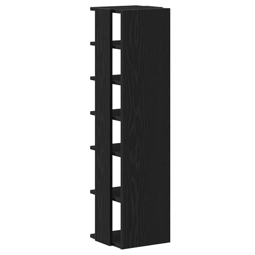 Skoskap 2 stk svart eik 25x27x102 cm konstruert tre