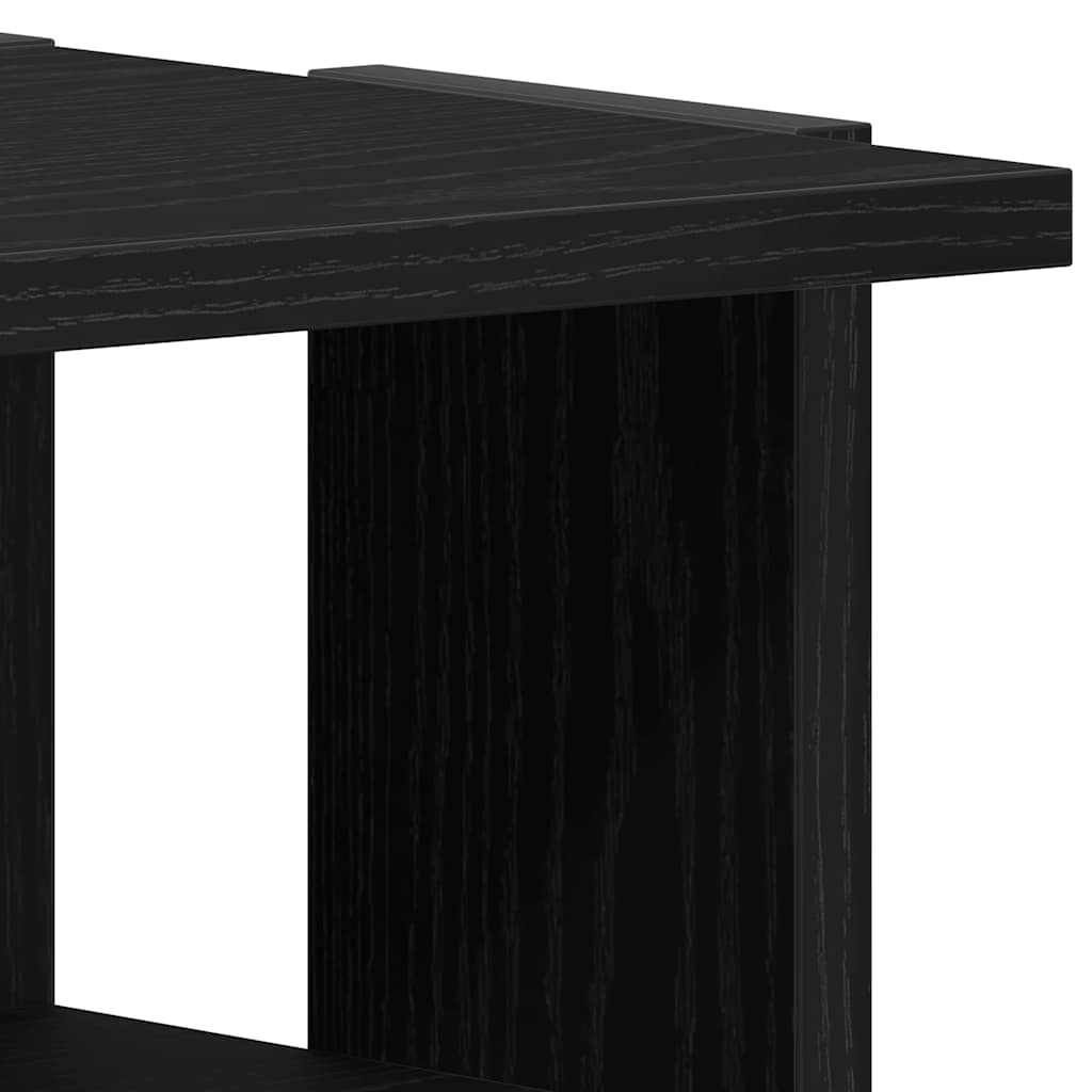 Skoskap 2 stk svart eik 25x27x102 cm konstruert tre