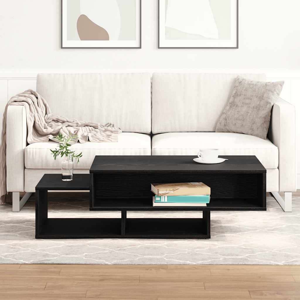 Salongbord svart eik 105x55x32 cm konstruert tre
