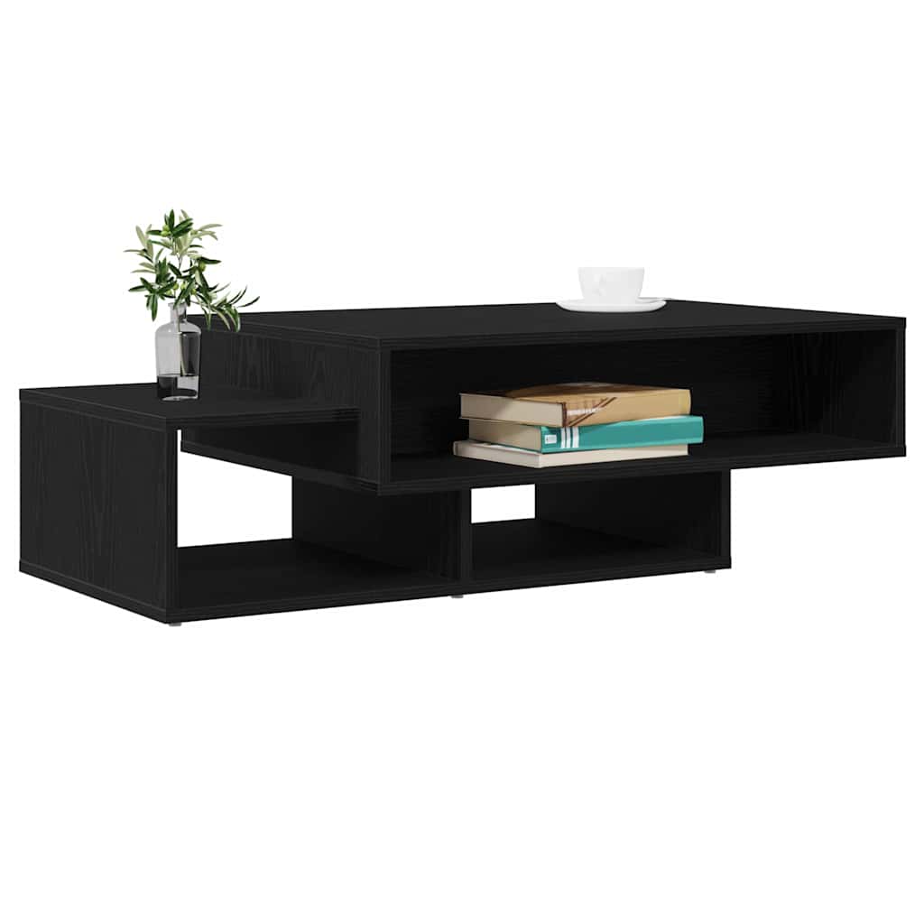 Salongbord svart eik 105x55x32 cm konstruert tre