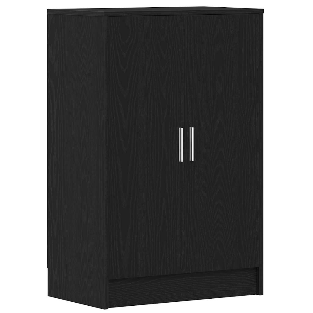 Skoskap svart eik 60x35x92 cm konstruert tre