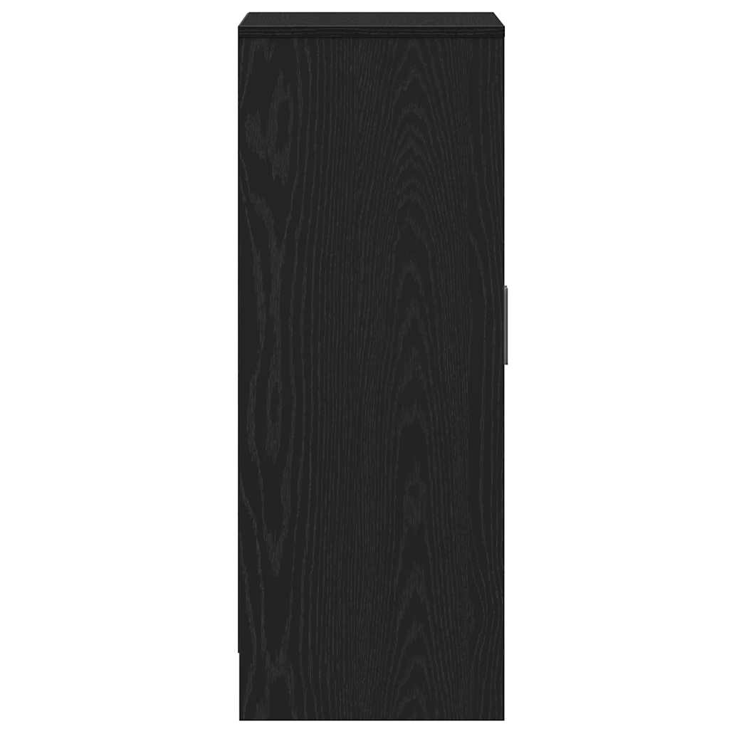 Skoskap svart eik 60x35x92 cm konstruert tre