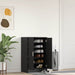 Skoskap svart eik 60x35x92 cm konstruert tre