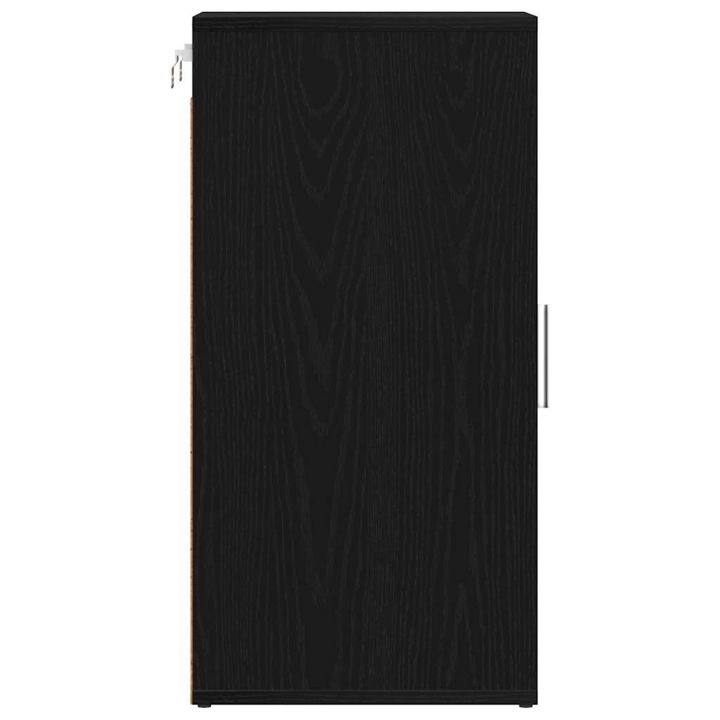 Skoskap svart eik 32x35x70 cm konstruert tre