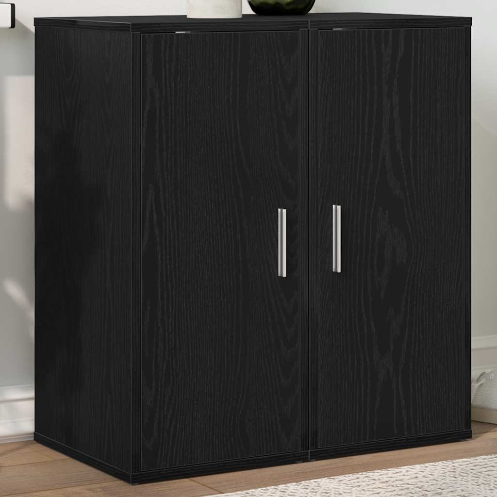 Skoskap 2 stk svart eik 32x35x70 cm konstruert tre