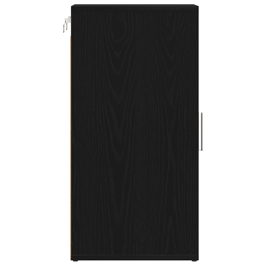 Skoskap 2 stk svart eik 32x35x70 cm konstruert tre