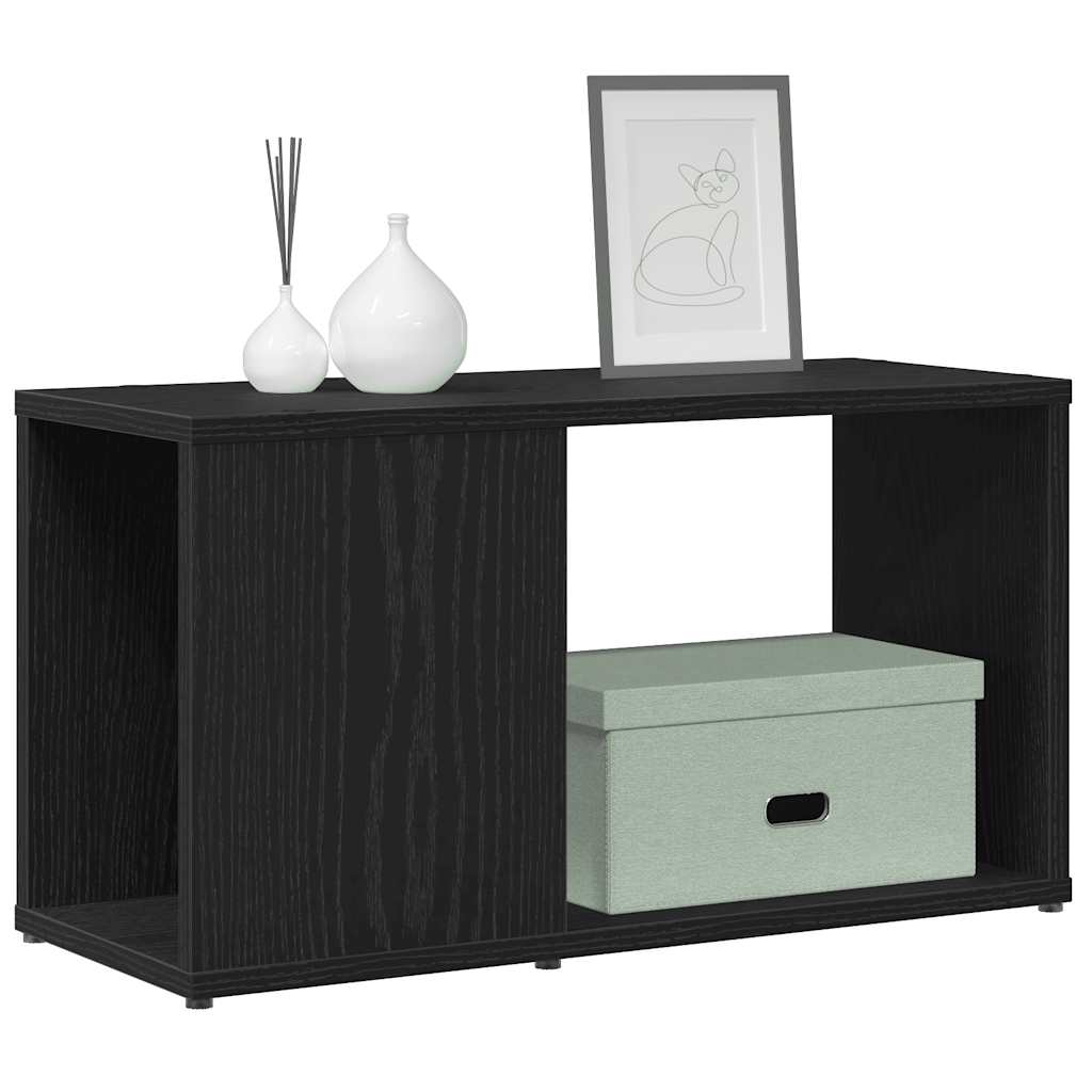 TV-benk svart eik 60x24x32 cm konstruert tre