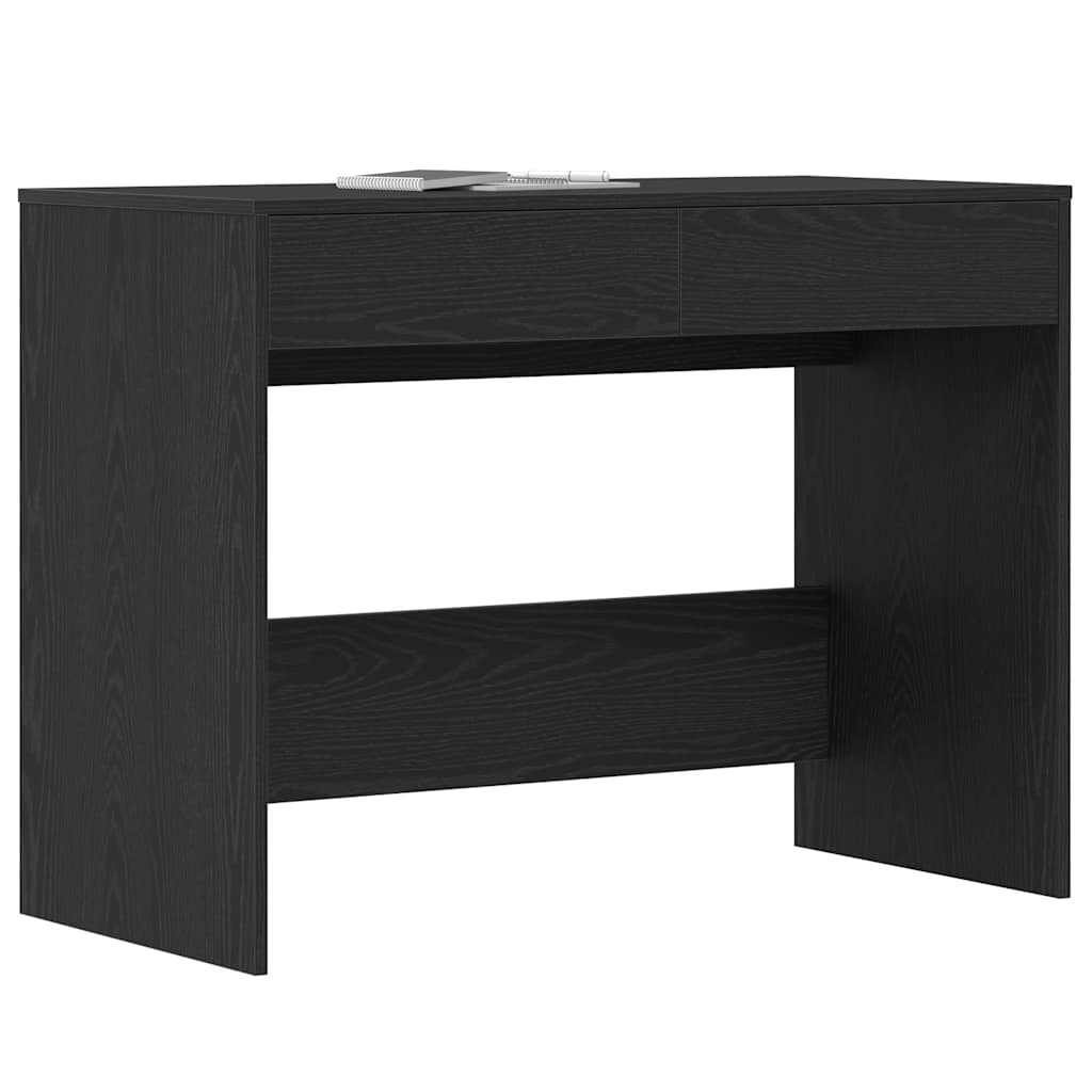 Skrivebord svart eik 101x50x76,5 cm konstruert tre