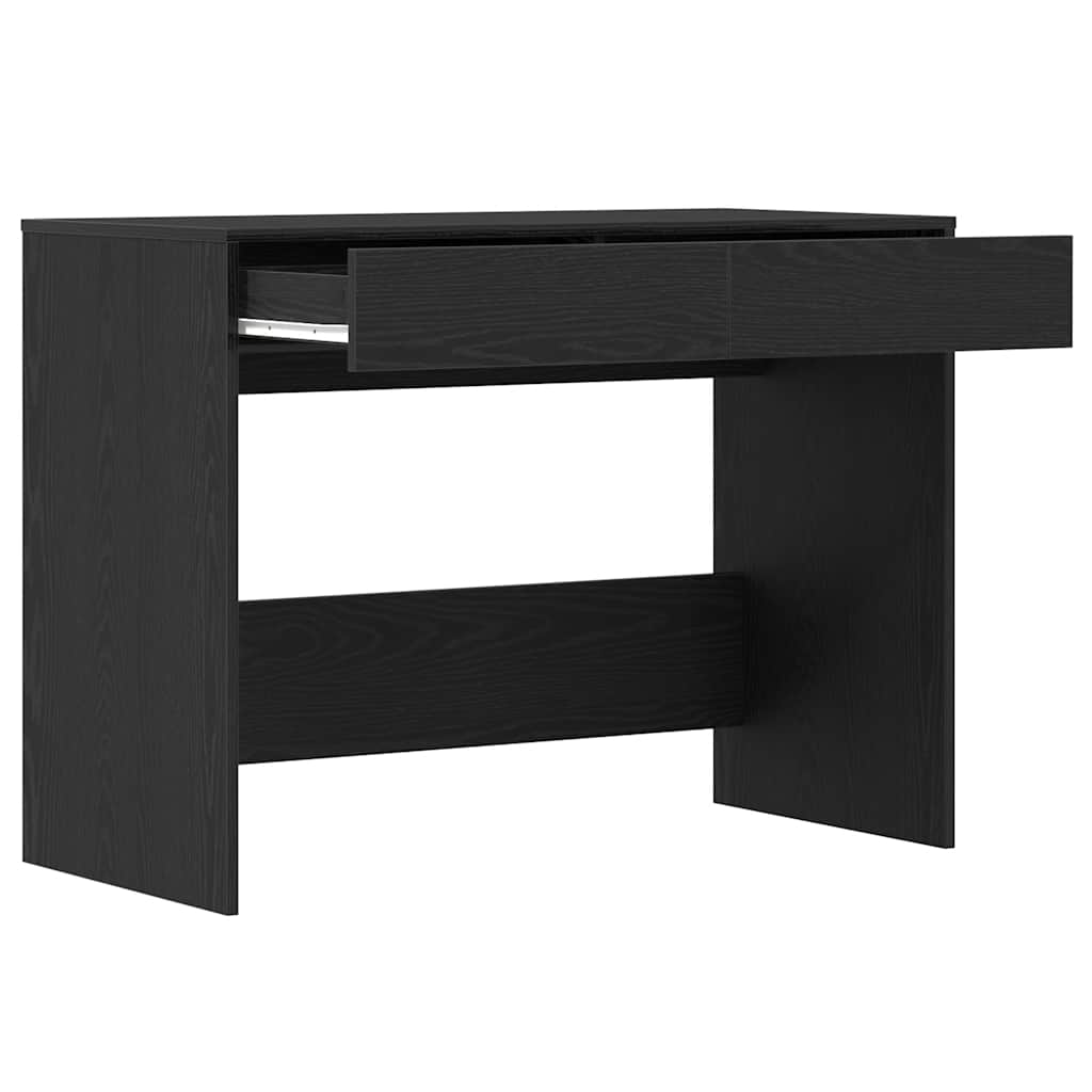 Skrivebord svart eik 101x50x76,5 cm konstruert tre