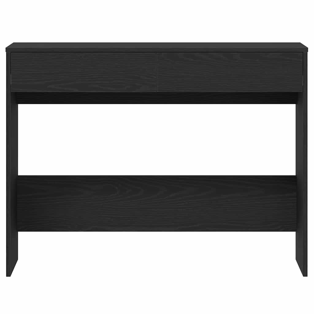 Skrivebord svart eik 101x50x76,5 cm konstruert tre