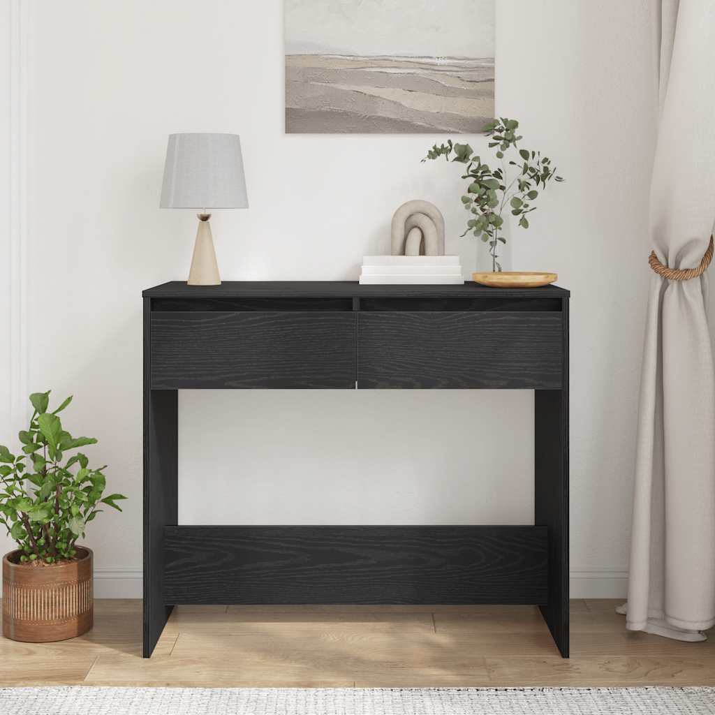 Konsollbord svart eik 89x41x76,5 cm konstruert tre