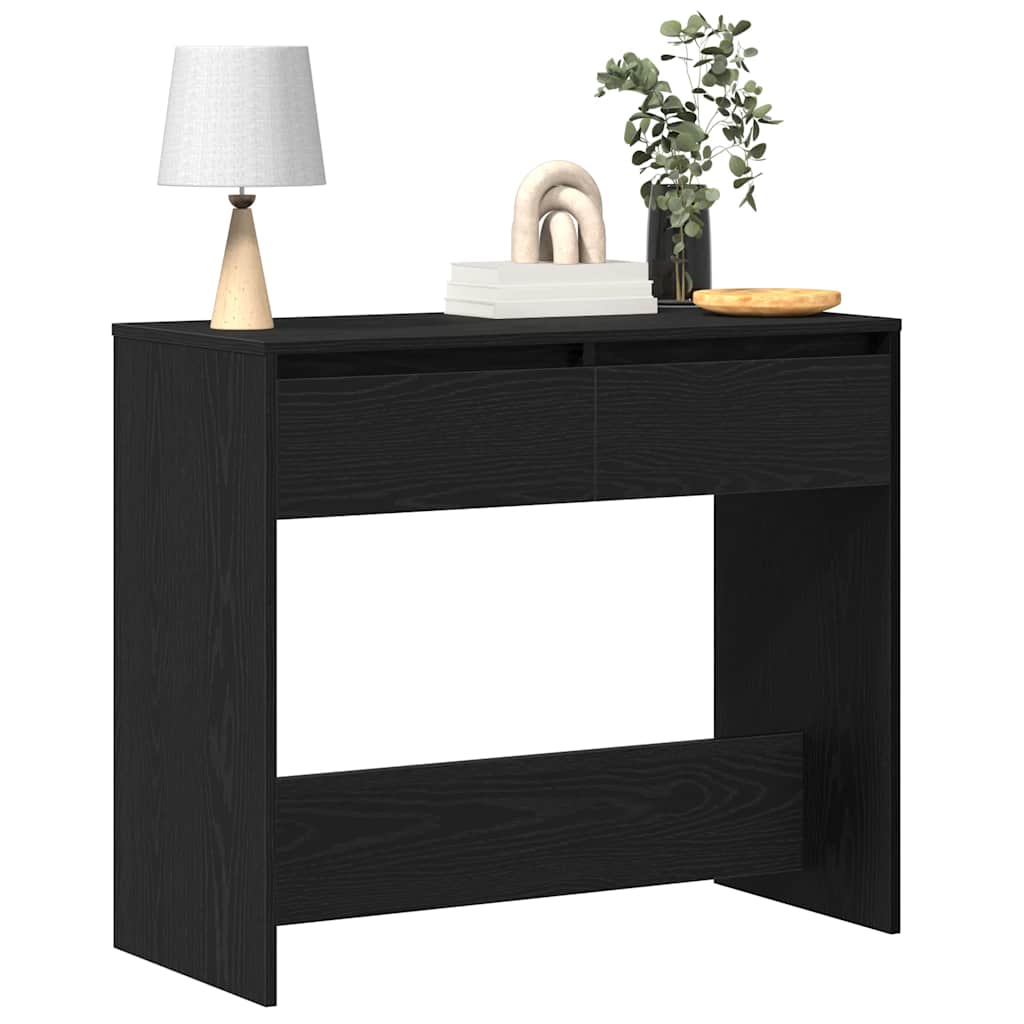 Konsollbord svart eik 89x41x76,5 cm konstruert tre