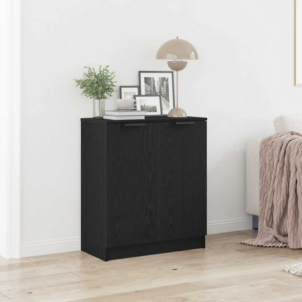 Serviesskap Svart Eik 60 x 30 x 70 cm Konstruert tre vidaXL
