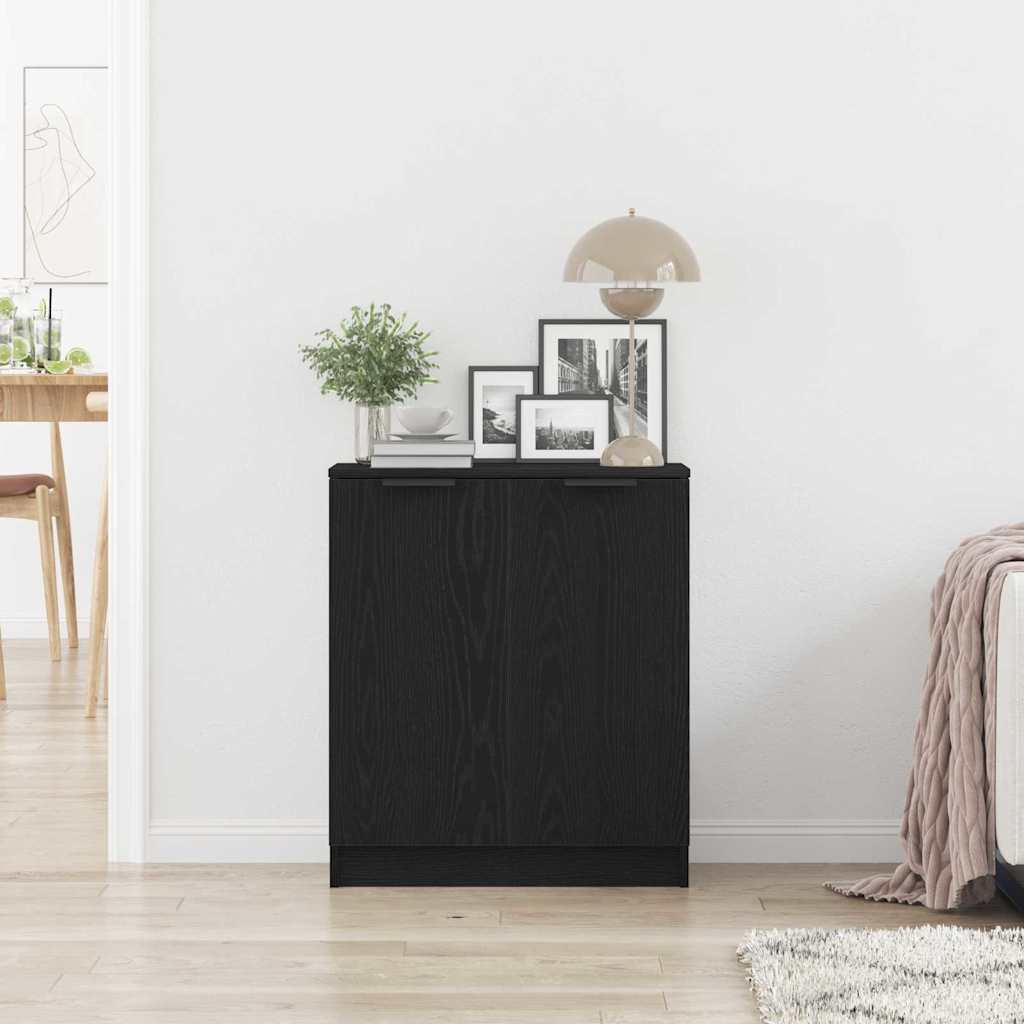 Serviesskap Svart Eik 60 x 30 x 70 cm Konstruert tre vidaXL
