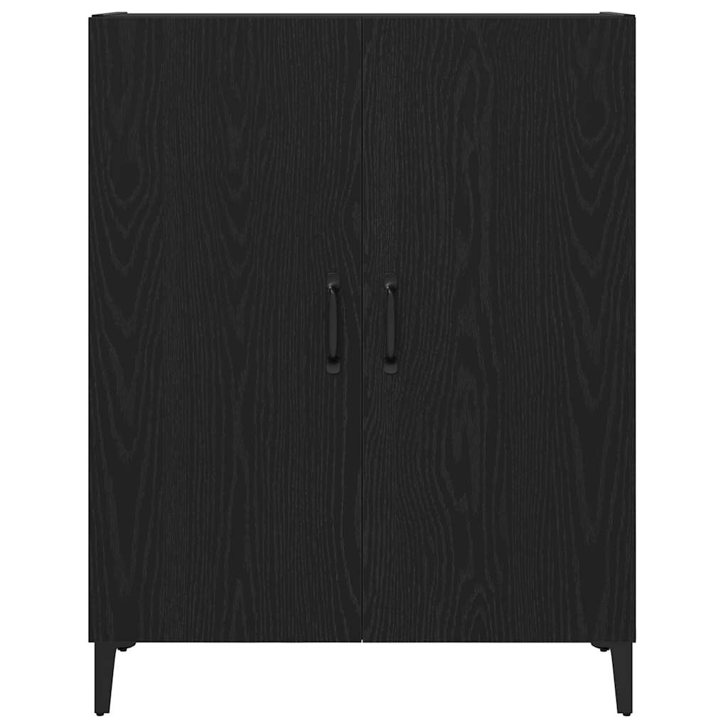 Skjenk svart eik 69,5x34x90 cm konstruert tre