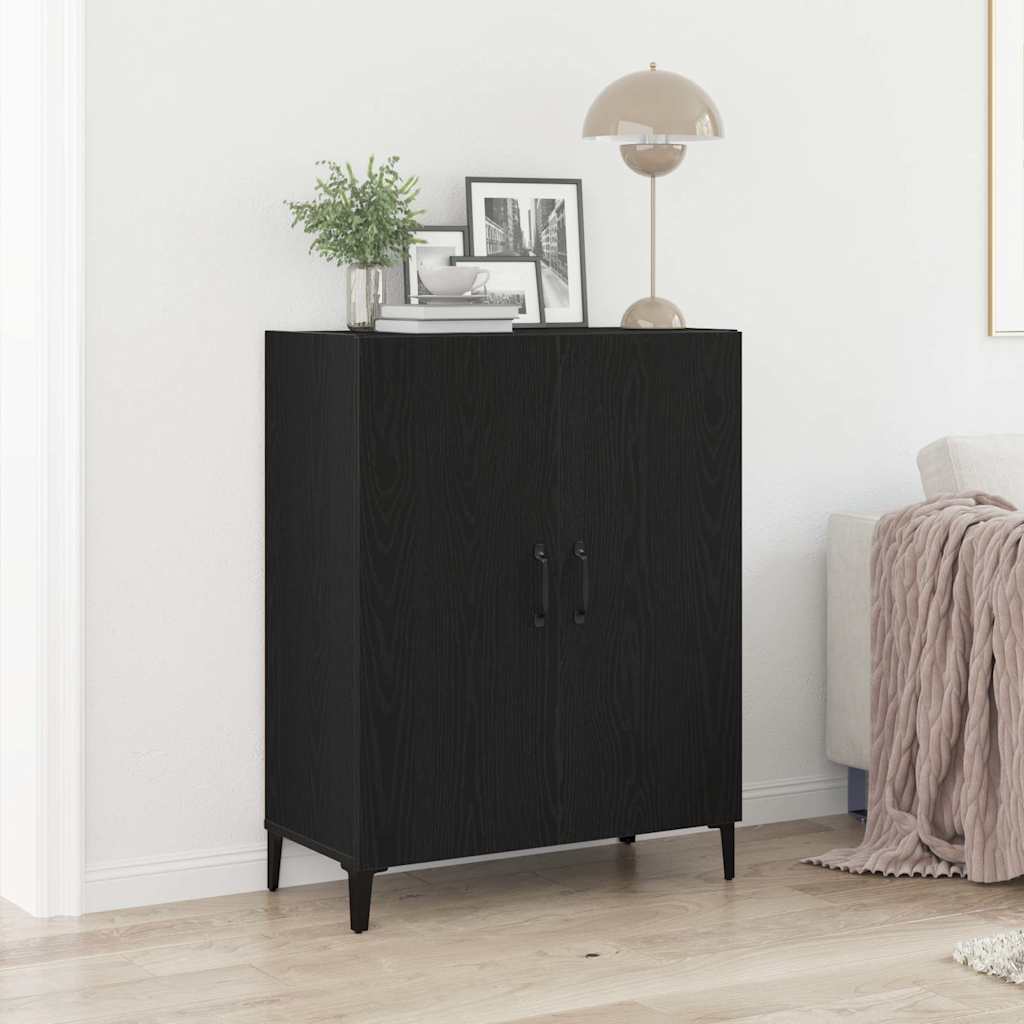 Skjenk svart eik 69,5x34x90 cm konstruert tre