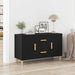 Skjenk svart eik 100x36x60 cm konstruert tre