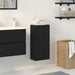 Veggmontert skap svart eik 32x20x67 cm konstruert tre