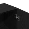 Baderomsskap Svart eik 32 x 34 x 188.5 cm Konstruert tre