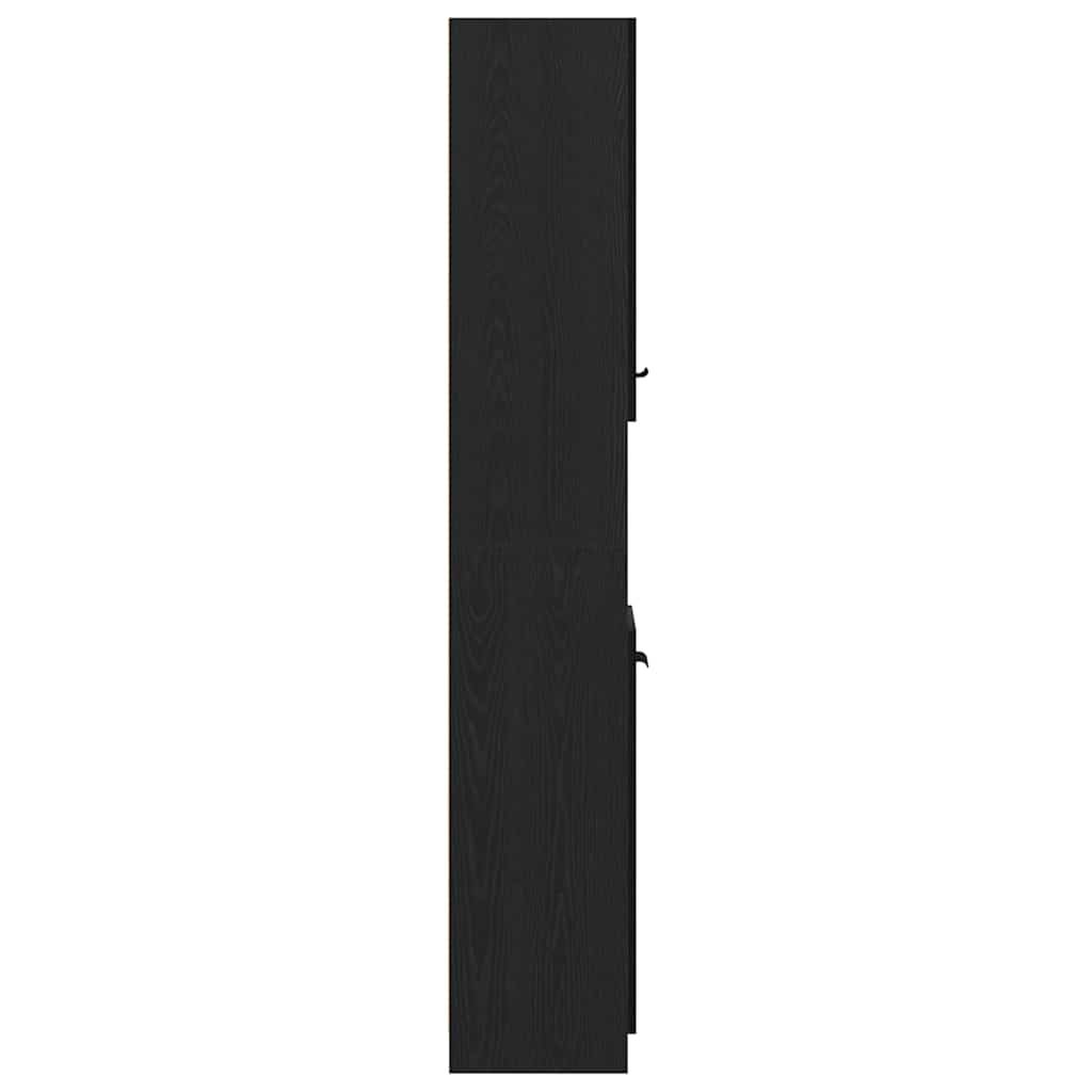Baderomsskap Svart eik 32 x 34 x 188,5 cm Konstruert tre