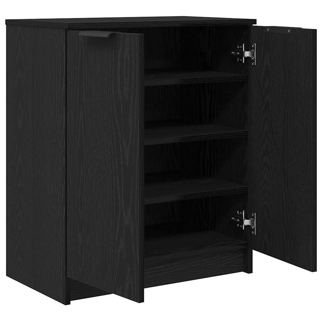 Sko Skap med hylle Svart Eik 59 x 35 x 70 cm Konstruert tre