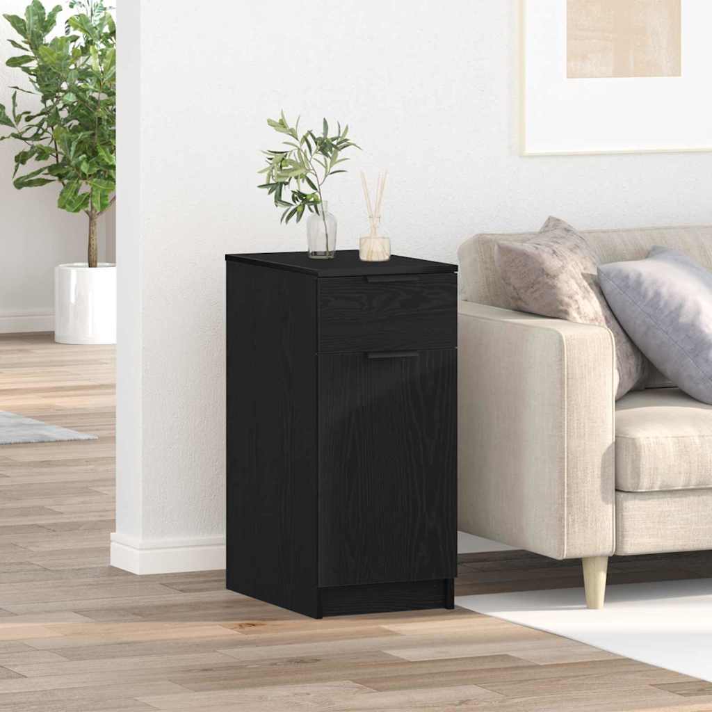 Kontorskap Svart Eik 33 x 50 x 75 cm Konstruert tre
