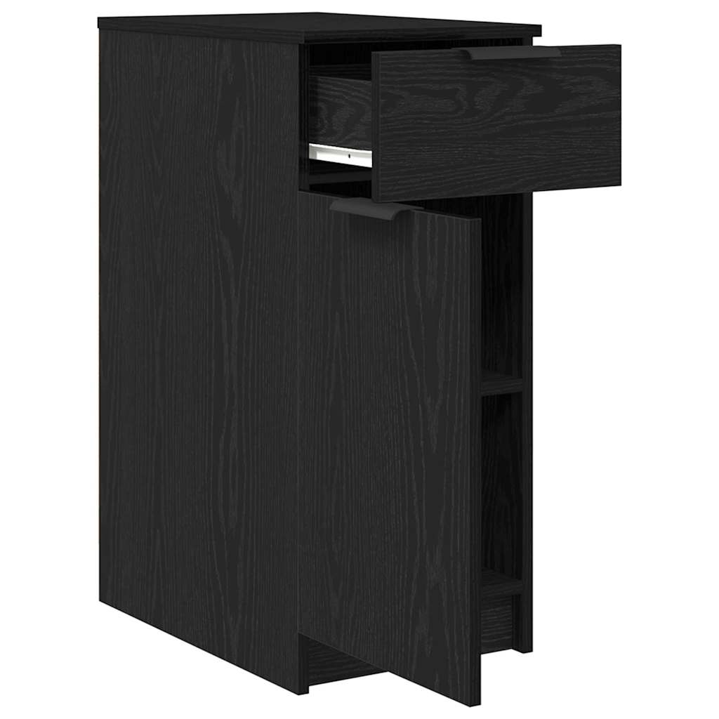 Kontorskap Svart Eik 33 x 50 x 75 cm Konstruert tre