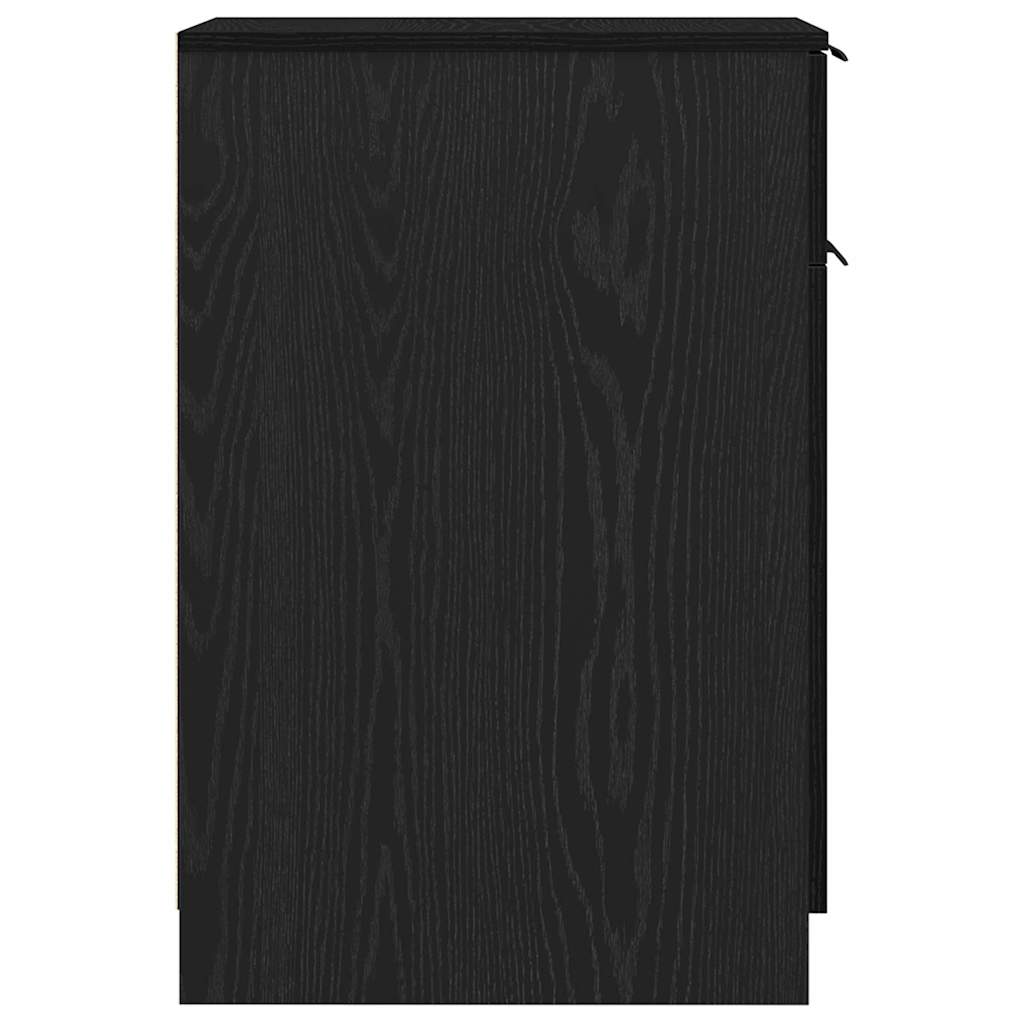 Kontorskap Svart Eik 33 x 50 x 75 cm Konstruert tre