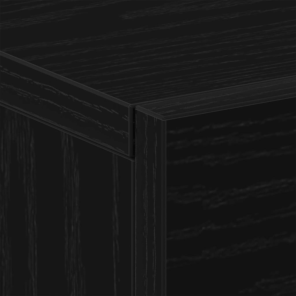 Vegghengt nattbord med skuff 2 pcs Svart eik 35 x 35 x 20 cm