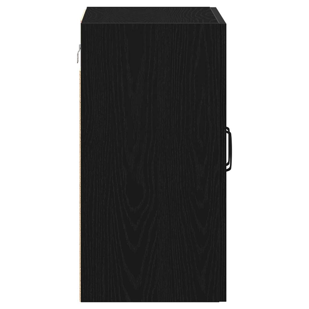 Veggskap svart eik 60x31x60 cm konstruert tre