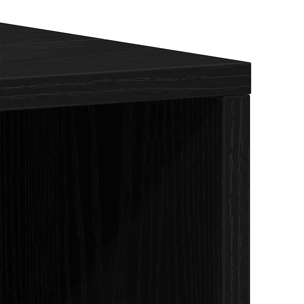 Vaskskap svart eik 80x33x60 cm konstruert tre