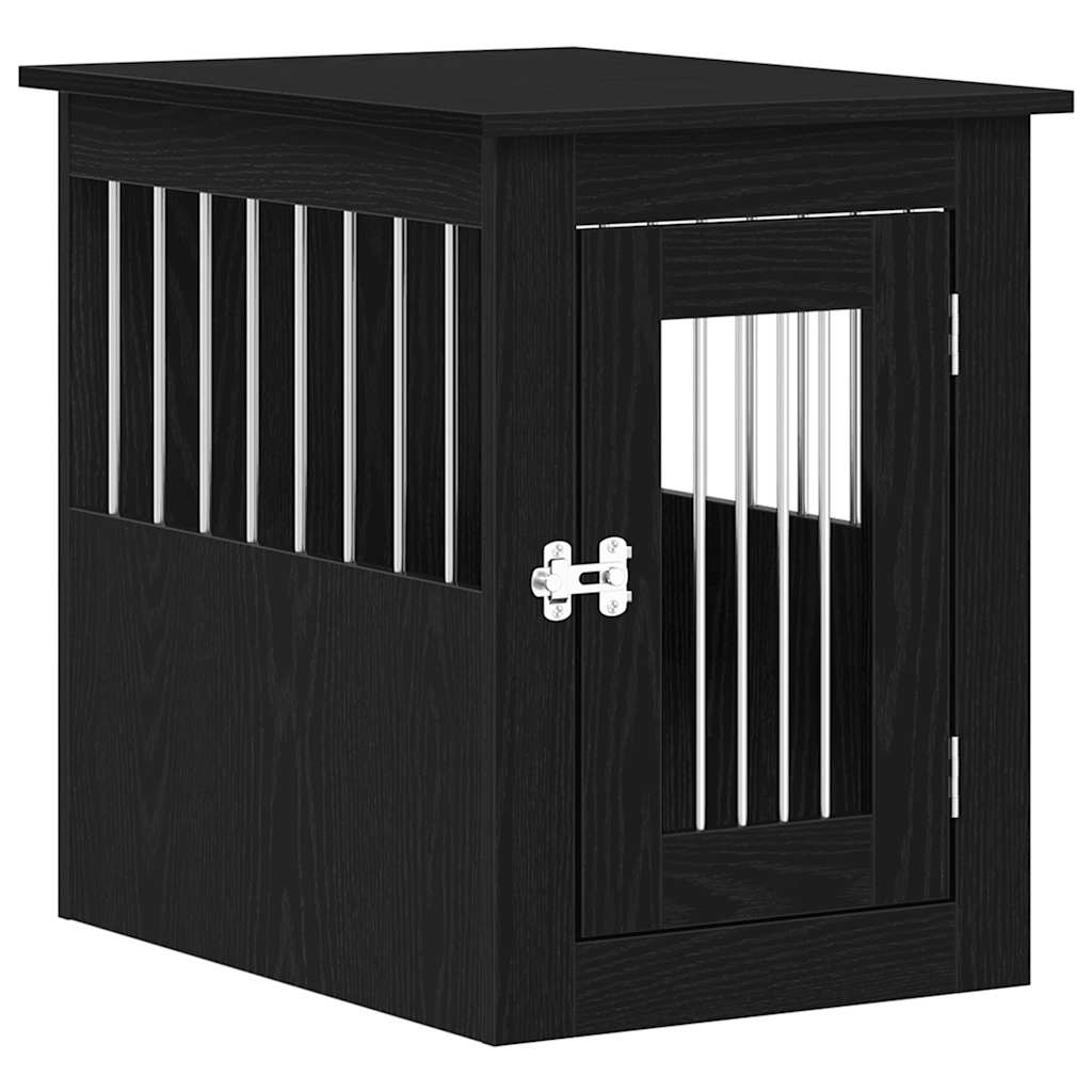 Hundeburmøbler svart eik 62x45x59 cm konstruert tre