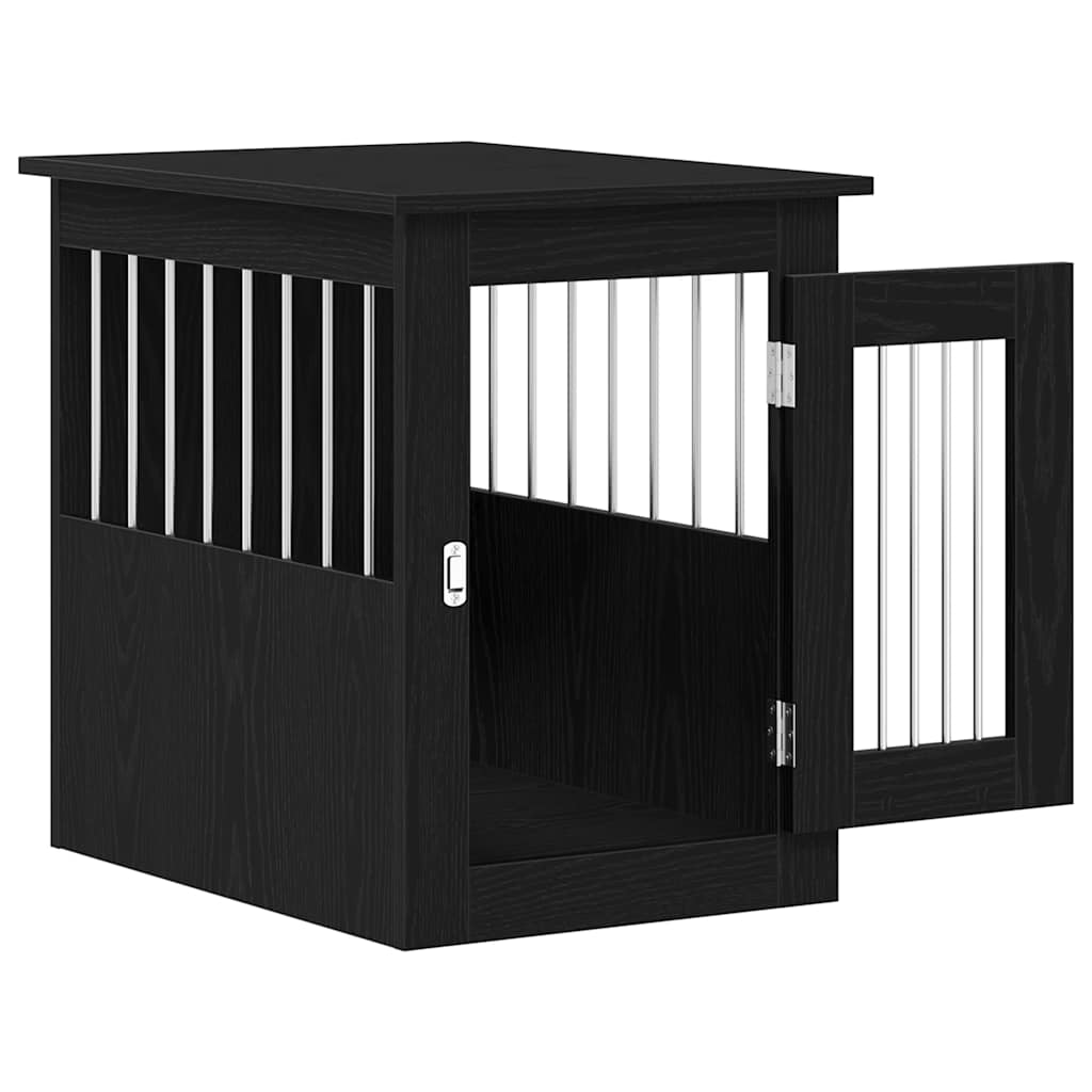 Hundeburmøbler svart eik 62x45x59 cm konstruert tre